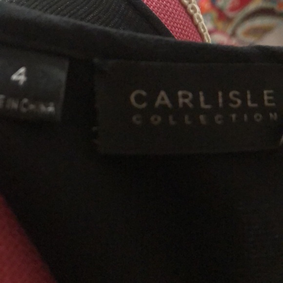 Carlisle midi piece of art black and red dress! Stunning for holidays! NWOT. - Picture 8 of 9